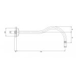 Omnires Armance Ramię prysznicowe ścienne Chrom RA06CR
