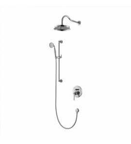 Omnires Armance Zestaw prysznicowy podtynkowy z deszczownicą Ø 225 mm ścienną i słuchawką prysznicową na drążku Chrom SYSAM20CR