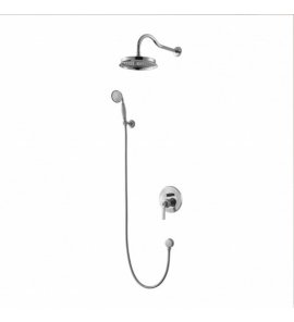 Omnires Armance Zestaw prysznicowy podtynkowy z deszczownicą Ø 225 mm ścienną i słuchawką prysznicową Chrom SYSAM10CR