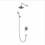 Omnires Armance Zestaw prysznicowy podtynkowy z deszczownicą Ø 225 mm ścienną i słuchawką prysznicową Chrom SYSAM10CR