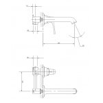 Omnires Art Deco Bateria umywalkowa podtynkowa Brąz antyczny AD5115BR