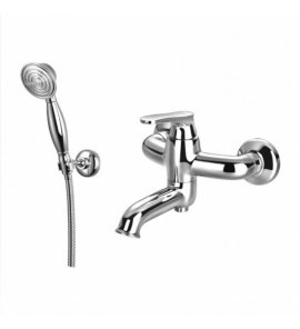 Omnires Art Deco Bateria wannowo-prysznicowa ścienna ze słuchawką prysznicową Chrom AD5131CR