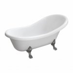 Omnires Atena Comfort M+ Wanna wolnostojąca 168x76 cm Biały połysk ATENA168BP