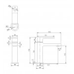Omnires Baretti Bateria umywalkowa jednootworowa Czarny BA7810BL