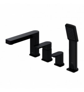 Omnires Baretti Bateria wannowa 4-otworowa Czarny BA7832BL