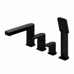 Omnires Baretti Bateria wannowa 4-otworowa Czarny BA7832BL