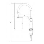 Omnires Bend Bateria kuchenna jednootworowa Czarny BE6455BL