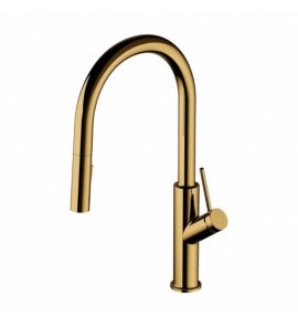 Omnires Bend Bateria kuchenna jednootworowa Złoty BE6455GL