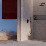 Omnires Contour Bateria prysznicowo-wannowa termostatyczna podtynkowa Antracyt CT8036AT