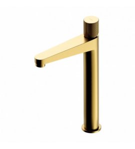 Omnires Contour Bateria umywalkowa jednootworowa wysoka bez korka Złoty szczotkowany CT8012GLB