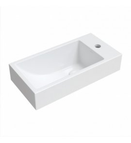 Omnires Corfu M+ Umywalka nablatowa 50x25 cm Biały połysk CORFUBP