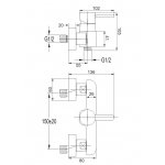 Omnires Darling Bateria prysznicowa ścienna Chrom DA5040CR