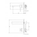 Omnires Darling Bateria umywalkowa podtynkowy Złoty DA5015GL