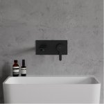 Omnires Darling Bateria umywalkowa podtynkowy Czarny DA5015BL