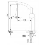 Omnires Darling Bateria umywalkowa jednootworowa wysoka bez korka Czarny DA5012BL