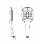 Omnires Davis Słuchawka prysznicowa 3-funkcyjna Chrom DAVISX-RCR