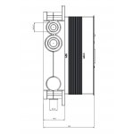 Omnires Element podtynkowy do baterii wannowo-prysznicowej podtynkowej 3-drożnej BOXTE3F
