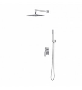 Omnires Fresh Zestaw prysznicowy podtynkowy z deszczownicą 250x250 mm i słuchawką prysznicową Chrom SYSFR17CR