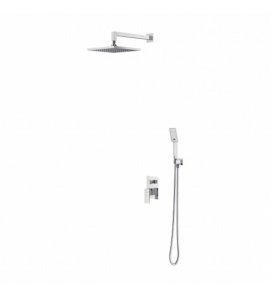 Omnires Fresh Zestaw prysznicowy podtynkowy z deszczownicą 250x250 mm i słuchawką prysznicową Chrom SYSFR10CR