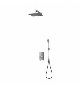 Omnires Murray Zestaw prysznicowy podtynkowy z deszczownicą 200x200 mm i słuchawką prysznicową Chrom SYSMU20CR