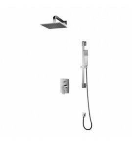 Omnires Murray Zestaw prysznicowy podtynkowy z deszczownicą 250x250 mm i słuchawką prysznicową suwaną Chrom SYSMU13ACR