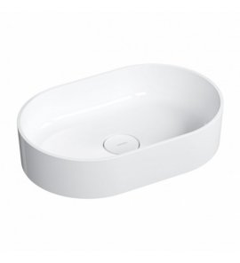 Omnires Ovo M+ Umywalka nablatowa 55x36 cm Biały połysk OVOUNBP