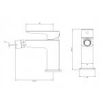 Omnires Parma Bateria bidetowa jednootworowa Chrom PM7420CR