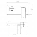   Omnires Parma Bateria umywalkowa podtynkowy Grafit PM7415GR