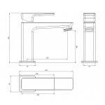   Omnires Parma Bateria umywalkowa jednootworowa Grafit PM7410GR