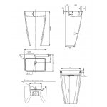 Omnires Parma M+ Umywalka wolnostojąca 55x43 cm Biały połysk PARMAUWBP