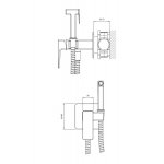 Omnires Parma Zestaw bidetowy podtynkowy Chrom SYSPMBI2CR