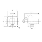 Omnires Przyłącze kątowe chrom 8815CRB