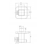 Omnires Przyłącze kątowe Chrom 8815BCR