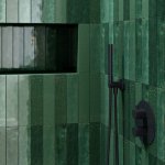 Omnires Przyłącze kątowe z uchwytem na słuchawkę Czarny 8873BL