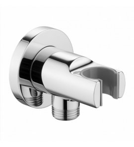 Omnires Przyłącze kątowe z uchwytem na słuchawkę Chrom 8873CR