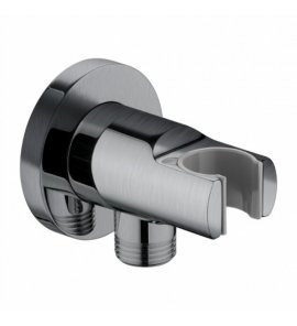 Omnires Przyłącze kątowe z uchwytem na słuchawkę Nikiel 8873NI