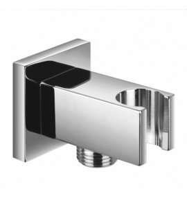 Omnires Przyłącze kątowe z uchwytem na słuchawkę Chrom 8876CR