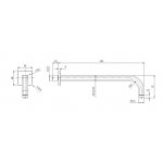 Omnires Ramie deszczownicy ścienne Chrom RA15CR