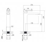 Omnires Sacramento Bateria umywalkowa jednootworowa wysoka Chrom SC2312CR