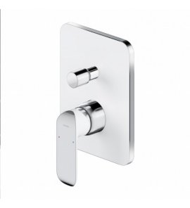 Omnires Sacramento Bateria wannowo-prysznicowa podtynkowa Chrom/Biały SC2335XCRB