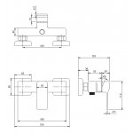 Omnires Slide Bateria prysznicowa ścienna Chrom SL7740CR