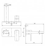 Omnires Slide Bateria umywalkowa podtynkowa Grafit SL7715GR
