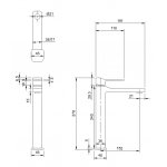 Omnires Slide Bateria umywalkowa jednootworowa wysoka bez korka Grafit SL7712GR