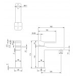 Omnires Slide Bateria umywalkowa jednootworowa bez korka Chrom SL7710CR