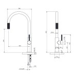 Omnires Switch Bateria kuchenna z zestawem filtrującym Miedź szczotkowana SW9057-FD1CPB