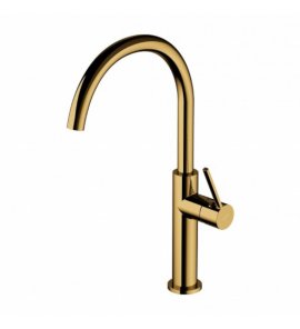 Omnires Tula Bateria kuchenna jednootworowa z obrotową wylewką Złoty TL6050GL