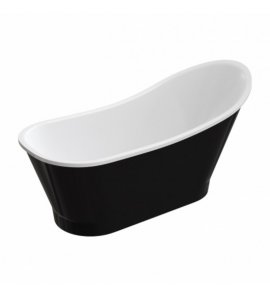 Omnires Venezia M+ Wanna wolnostojąca 160x73 cm Biały/Czarny połysk VENEZIA159BCP