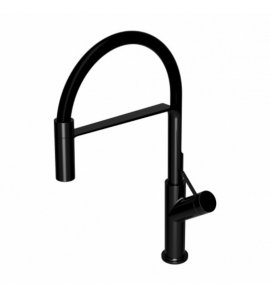 Omnires Vita Bateria kuchenna jednootworowa z obrotową wylewką Czarny VI6350BLBL