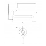Omnires Y Bateria kuchenna podtynkowa z obrotową wylewką Złoty Y1256GL