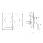 Omnires Y Bateria wannowo-prysznicowa podtynkowa Złoty Y1235GL